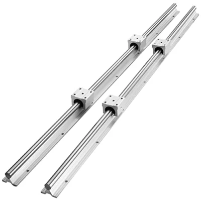 Abbildung von VEVOR Linearführung Linearschiene 2 Stk. SBR12 1000mm Kohlenstoffstahl Aluminium Führungsschiene mit 4 Stk.SBR12UU Gleitblöcke Linearlager Lagerblock CNC Teile für 3D Drucker Fräs /Drehmaschine
