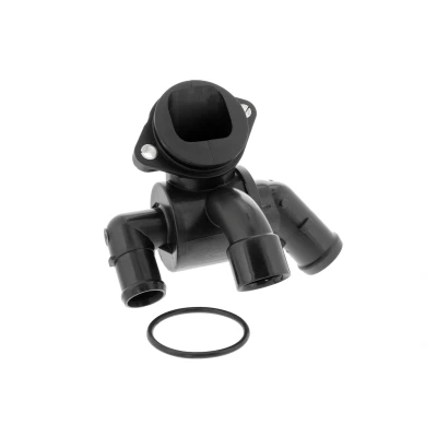 Abbildung von VEMO V15 99 2043 1 Thermostatgehäuse mit Dichtung Thermostat Original Qualität VOLKSWAGEN: Passat B7 Variant, CC, Scirocco III