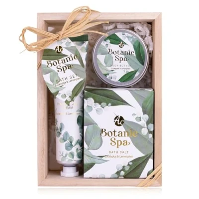 Abbildung von Accentra Badeset Frauen Geschenkset BOTANIC SPA in schöner Geschenkbox 3 teiliges Pflegeset mit Handcreme, Körperbutter und Badesalz Geschenk Set zum Valentinstag &amp; Muttertag