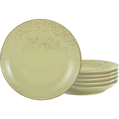 Abbildung von CreaTable Speiseteller &quot;Essteller NATURE COLLECTION&quot;, (Set, 6 St.), Teller Set für Personen, Ø 27 cm, Steinzeug, flache
