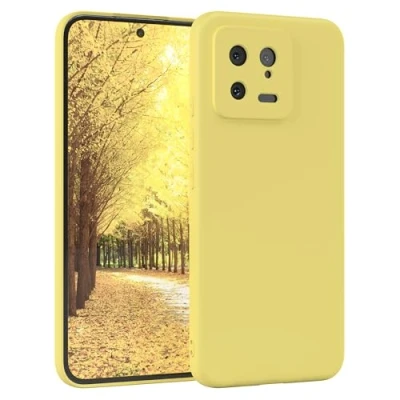 Abbildung von EAZY Case Silikonhülle für Xiaomi 13 Hülle Silikon Gelb weich stoßfeste Handyhülle Schutzhülle mit Kameraschutz Dünn Premium Schutz Cover TPU Phone Bumper in Pastellgelb