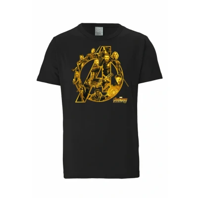 Abbildung von Logoshirt Marvel Avengers Infinity WAR Tshirt print, Damen, Größe: Small, Schwarz