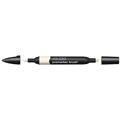 Abbildung von Winsor &amp; Newton 0204372 BrushMarker (Für Zeichnungen, Kalligraphie, Design und Layouts, streifenfreies Zeichnen mit Keil Pinselspitze) champagner