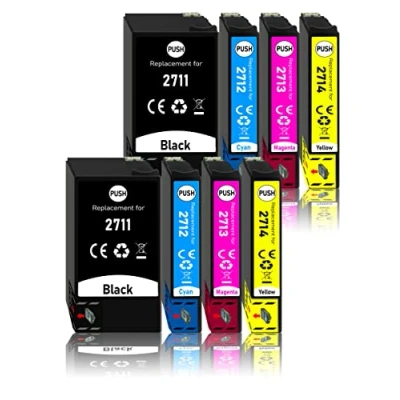 Abbildung von 8er Multipack kompatibel mit Epson 27XL Druckerpatronen für Drucker WF 3620 3640 7110 7210 7610 7620 7710 7715 7720