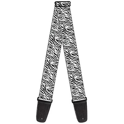 Abbildung von buckle down Gitarrengurt 2&quot; Wide 29 54&quot; Length Zebra 2 White