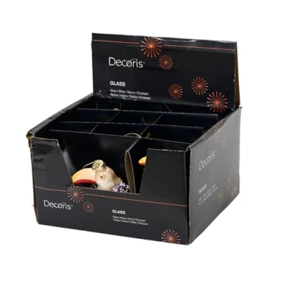 Abbildung von Vogelglas l7.5b5h12.5 cm a4 Weihnachten Decoris