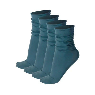 Abbildung von CALZITALY PACK 4/5 Paar Ohne Elastikbund Socken, Blickdichte Karierte Damen Kniestrümpfe Grün, Hautfarbe, Schwarz, Blau Made in Italy (Einheitsgröße, 4 Jeans)