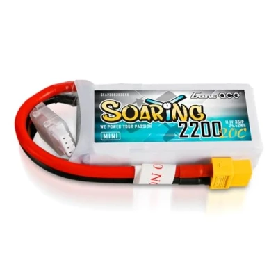 Abbildung von Gens ace 3S Lipo Akku 2200mAh 11.1V 20C Soaring mit XT60 Anschluss ür Flugzeughelikopter für 1:14 RC Car Flugzeug