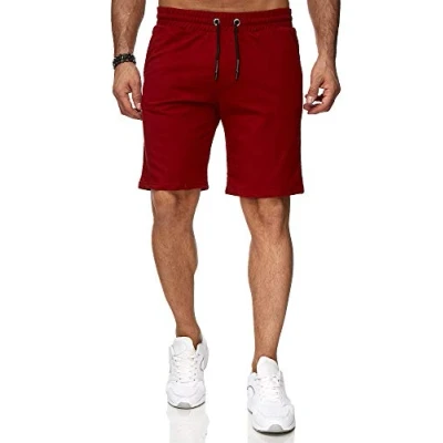 Abbildung von Reslad Kurze Hose Herren Jogginghose Kurz Sweat Shorts Basic Sport Freizeit RS 5061 (2XL, Bordeaux)