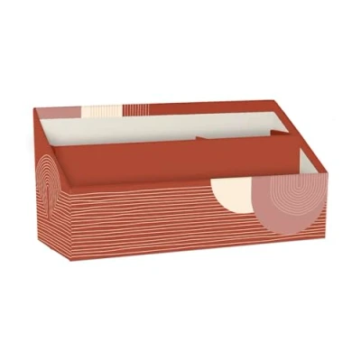 Abbildung von Clairefontaine 116077C Briefablage/Briefständer Terracotta, ideal für Ihre Schreibtisch, 25x10x14 cm, 1 Stück