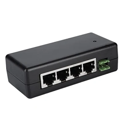 Abbildung von 12 48V 4 Port PoE Netzteilmodul,4 Ethernet Netzteil Injector,Gigabit Desktop Switch für IP Kamera,Kompatibel mit internationalen Sicherheitsnormen