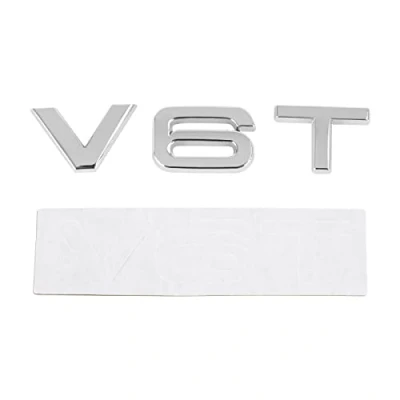 Abbildung von Areyourshop V6T Emblem für Audi A1 A3 A4 A5 A6 A7 Q3 Q5 Q7 S6 S7 S8 S4 SQ5, Chrom