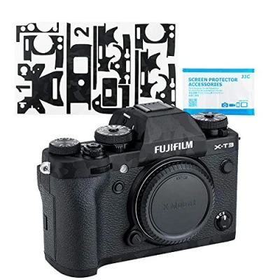 Abbildung von Schutzfolie für Kamera Fujifilm X T3 DSLR 3M Aufkleber, kratzfest, Camouflage, Schwarz