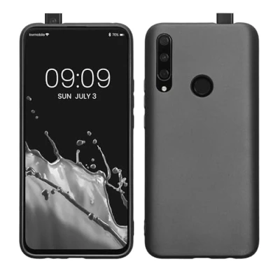 Abbildung von kwmobile Case kompatibel mit Honor 9X (EU Version) Hülle Schutzhülle aus Silikon metallisch schimmernd Handyhülle Metallic Grau