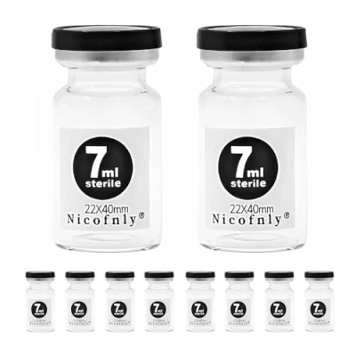 Abbildung von Nicofnly 7ml sterile Ampullen leere Phiole mit selbstheilender Injektionsanschluss und Klappdeckel, steril, 10 Packungen