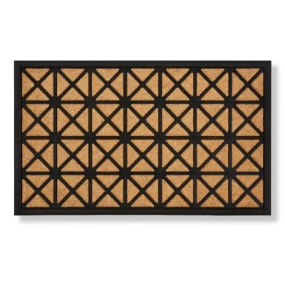 Abbildung von Astra Fußmatte außen Border Graphic Schmutzfangmatte Outdoor Eingangsmatte aus Gummi und Polypropylen rutschfeste Türmatte 45 x 75 cm Grafik Natur