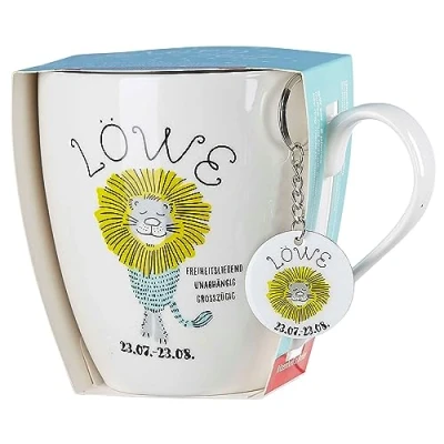 Abbildung von Ritzenhoff &amp; Breker Tasse, Porzellan, mit Horoskop Schlüsselanhänger