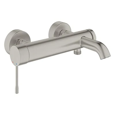 Abbildung von GROHE Essence, Badewanne, Hebelgriffe, Metall, 1/2 Zoll, Edelstahl