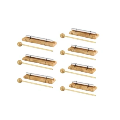 Abbildung von Sonic Energy Klangstäbe Chakra SET 7 teilig Chimes für Meditation, Therapie, Klassenzimmer Inkl. Holzschlägel (EC CHA 7)