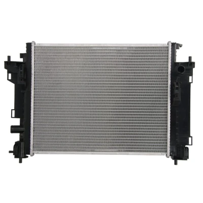 Abbildung von THERMOTEC D7R060TT Kühler, Motorkühlung Aluminium 480 398 16 Kühlrippen gelötet RENAULT: Twingo 3 Schrägheck, SMART: Forfour II Schrägheck