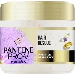 Abbildung von Pantene Pro V Silky &amp; Glowing Hair Rescue intensive Haarmaske mit Biotin und Keratin Reconstruct 300ml. Hilft bei der Reparatur von Trockenem, Strapaziertem oder Gesträhntem Haar
