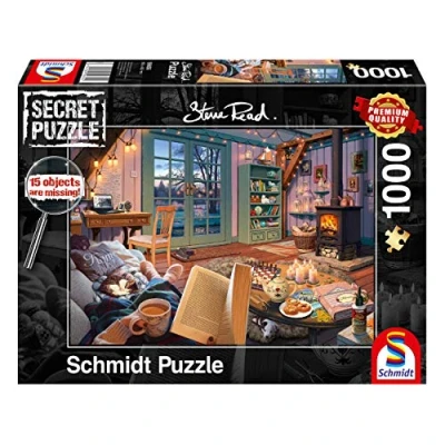 Abbildung von Schmidt Spiele Puzzle 1000 Teile Secret Steve Read Im Ferienhaus 59655, Puzzleteile