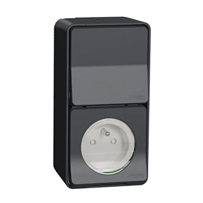 Abbildung von Schneider Electric MUR36025 Steckdose + Va und Wient vertikal mureva Styl, 250 V, Grau
