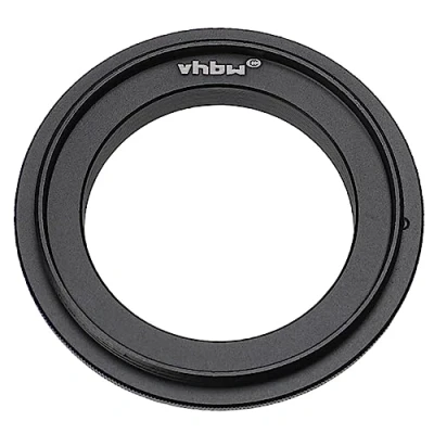 Abbildung von vhbw 49 mm Retroadapter kompatibel mit Panasonic Lumix DMC G1, DC G91, GX880 Kamera Umkehrring für Objektiv