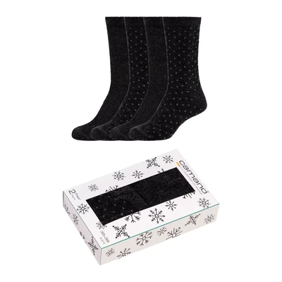Abbildung von camano Online Female COSY Shiny Socks IN BOX 4 PACK Socken, Damen, Größe: 35 38, Black
