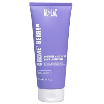 Abbildung von MULAC CREME&#039;BERRY10 Intensive nährende Haarmaske, spendet Feuchtigkeit und regeneriert, für trockenes sprödes Haar, 250 ml