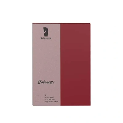 Abbildung von Rössler Doppelkarte Coloretti B6 hoch VE=5 Stück Rosso
