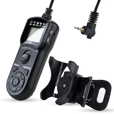 Abbildung von JJC Timer Fernbedienung mit Stativ Halter Klemme für Pentax 645D 645Z K1 K1II K3 K3II K3III K5 K5II K5IIs K7 K10D K30 K50 K100D K110D K200D K500 Ersetzt CS 205