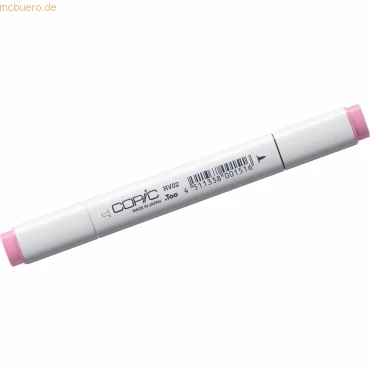 Abbildung von COPIC Classic Marker Typ RV 02, Sugared Almond Pink, professioneller Layoutmarker, mit einer breiten und feinen Spitze