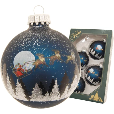 Abbildung von Krebs Glas Lauscha Weihnachtsbaumkugel Spirit of Christmas, 7 cm (4 St), Weihnachtsdeko, Christbaumschmuck, Christbaumkugeln aus