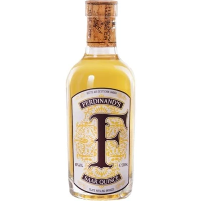 Abbildung von Ferdinand&#039;s Saar Quince Gin 200ml 30% vol. Rezeptur mit frischen Muskatellerquitten
