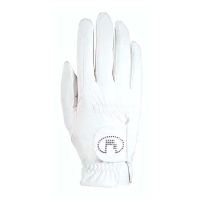 Abbildung von Roeckl Handschuhe Lisboa Roeck Grip Swarovski Weiß Silber 7,5