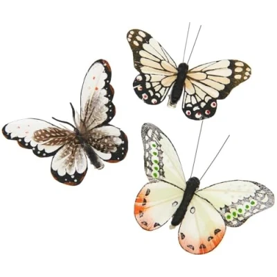 Abbildung von Rico Design Gartenstecker Schmetterling mit Clip filigran
