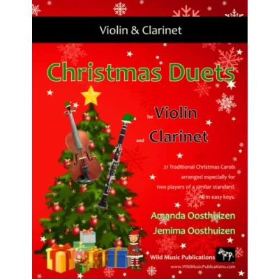 Abbildung von Christmas Duets for violin and Clarinet: 21 Traditional Carols arranged clarinet players of intermediate standard. All in easy keys.
