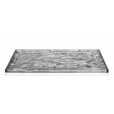 Abbildung von Kartell 01211XX Dune Tablett, Plastik, Chrom, 55 x 38 3 cm