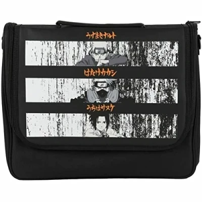 Abbildung von Konix Naruto Shippuden Umhängetasche für Nintendo Switch, Switch Lite und OLED Naruto, Sasuke Kakashi Motiv