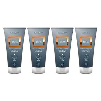 Abbildung von 4er Pack Dresdner Essenz Duschgel &amp; Shampoo Men&#039;s Choice Relax 4 x 200 ml Duschbad vegan