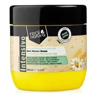 Abbildung von REAL NATURA Salzfreie Maske Pro Blond Reparatur 500 ml Unisex Intensive Pflege für blondiertes Haar