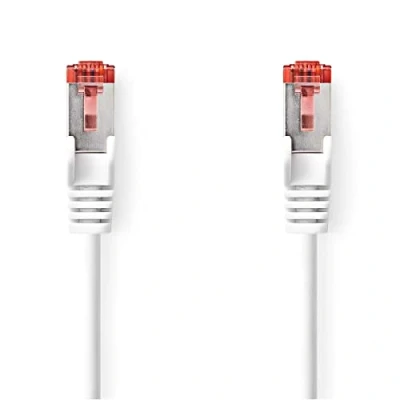 Abbildung von NEDISCat 6 Kabel RJ45 Stecker S/FTP 30.0 m rund LSZH Weiss Plastikbeutel