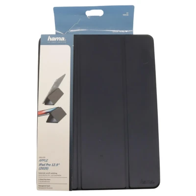 Abbildung von Hama Hülle für iPad Pro 2020 12.9 Zoll (aufklappbares Case Apple Tablet, Schutz mit Standfunktion, transparente Rückseite, magnetisches Cover Auto Wake/Sleep Funktion) blau