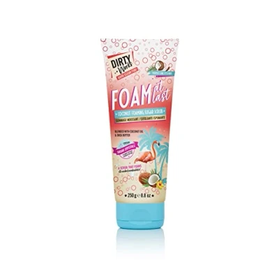 Abbildung von Dirty Works Foam At Last Coconut Foaming Sugar Scrub, Vegan Exfoliating Body 250g
