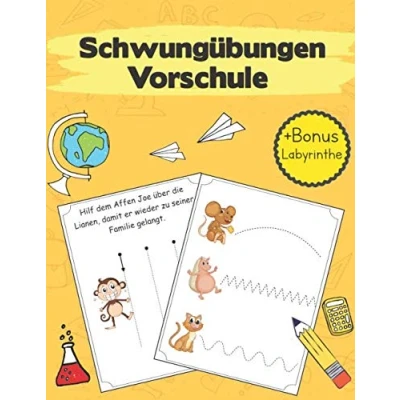 Abbildung von Schwungübungen Vorschule: Ab 4 jJhren. Ein Übungsheft zur Förderung der Feinmotorik und Konzentration für Jungen Mädchen.