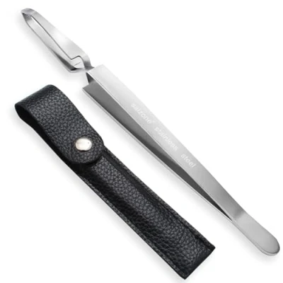 Abbildung von saizone Zeckenzange Zecken Zange aus Pinzette Zeckenpinzette für Mensch, Hund, Katze, Haustiere, Kinder, Zuverlässig gegen jeder Größe, Premium Rostfrei Edelstahl mit Holster(1St)