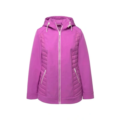 Abbildung von Ulla Popken, Damen, große Größen, GRS Hyprar Shoftshelljacke mit Steppung, wasserabweisend