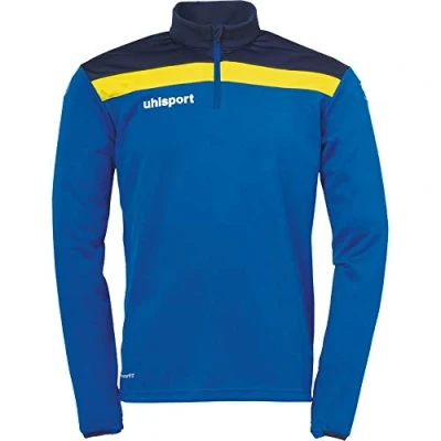 Abbildung von uhlsport Herren Offense 23 1/4 Zip Top Sweatshirt, azurblau/Marine/limonenge, s