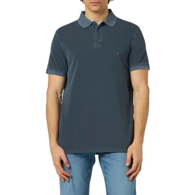 Abbildung von Tommy Hilfiger Garment DYE REG POLO Poloshirt, Herren, Größe: Small, Faded indigo